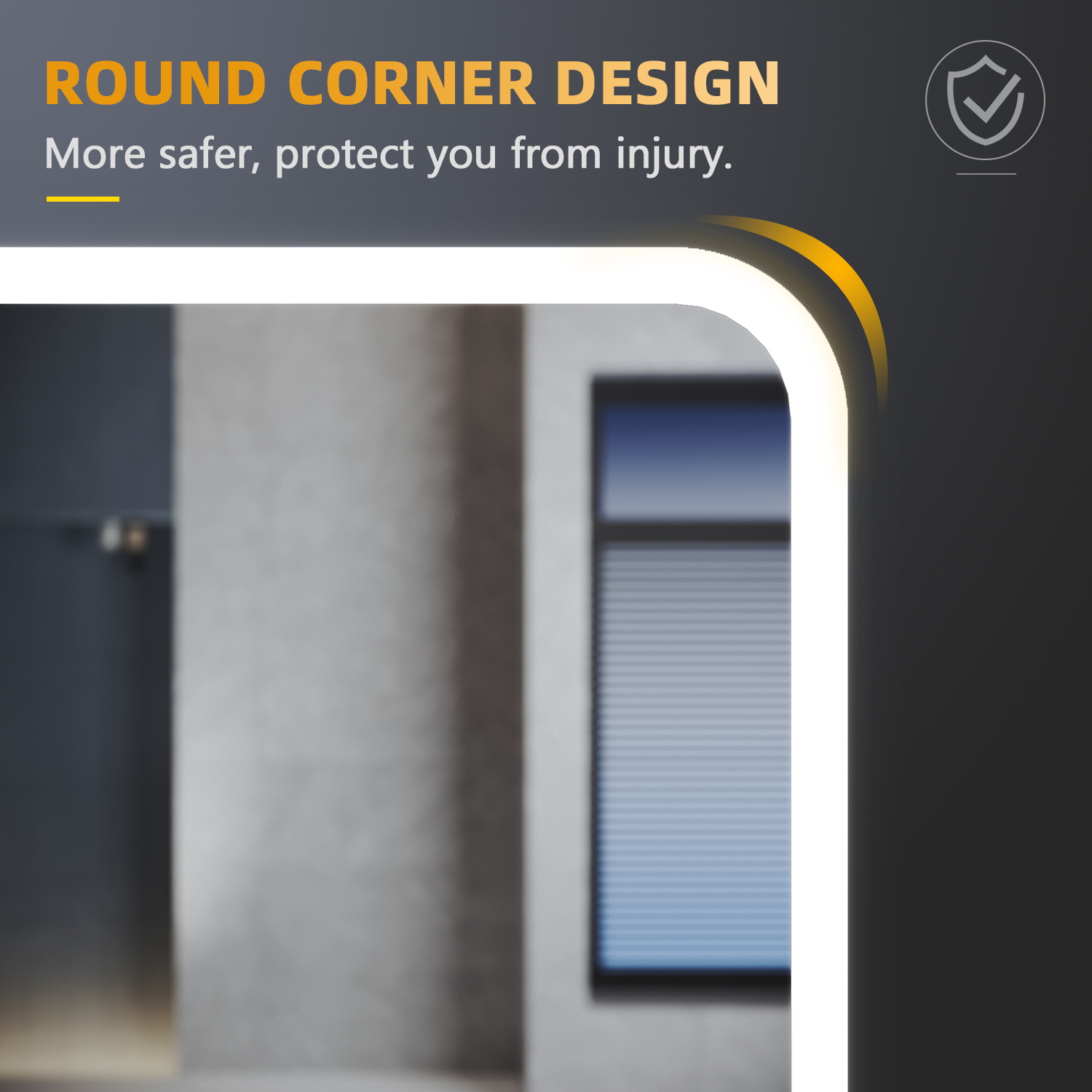 ELEGANT Bathroom LED Mirror 800 x 600 mm Acrylic Framed Bluetooth ...